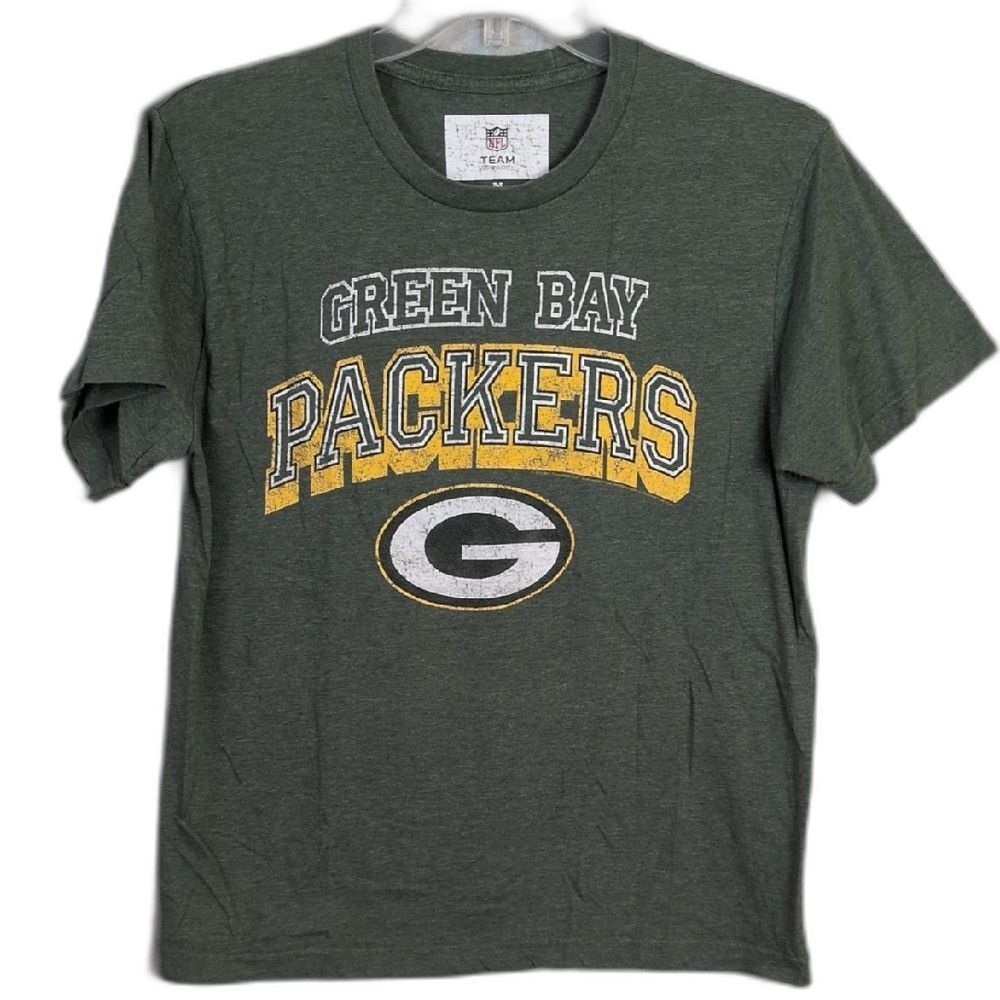 NFL Team Apparel Green Bay Packers Logo Tee Adult M
